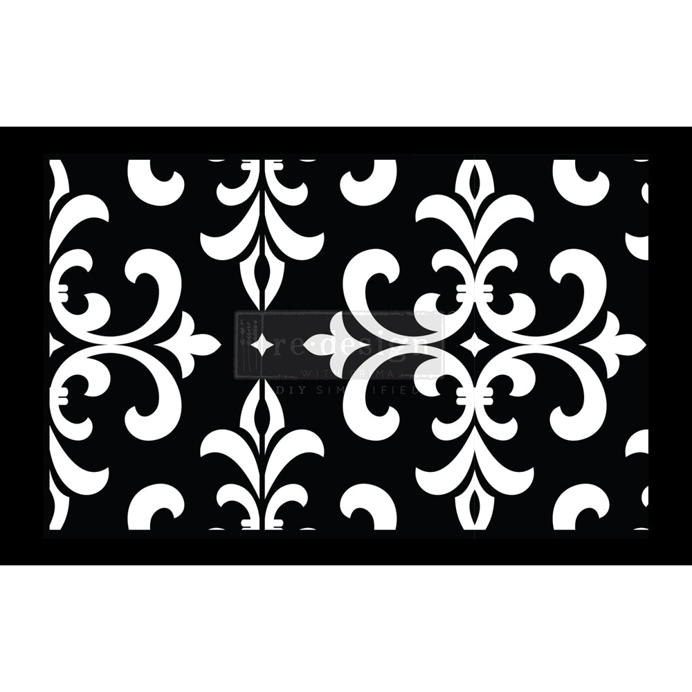 Modern Damask Stick & Style Stencil Roll - 7" x 3 yards