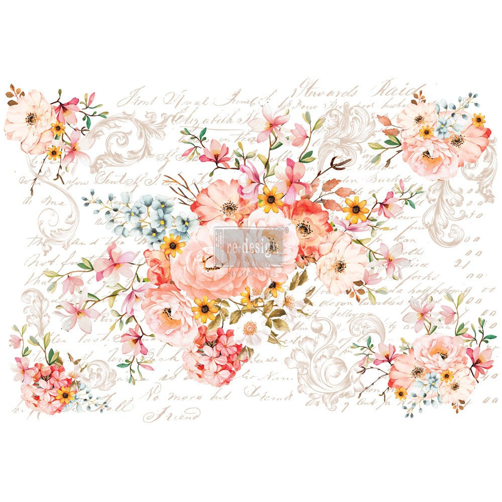 Rose Celebration Transfer - 48" x 35", 6 sheets