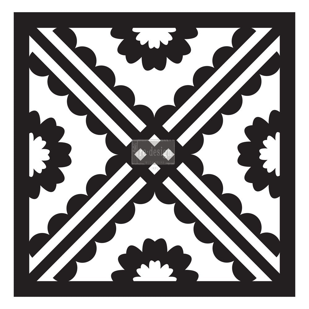 Carmela Paver Stencil - 11.5" x 11.5"x 0.8mm