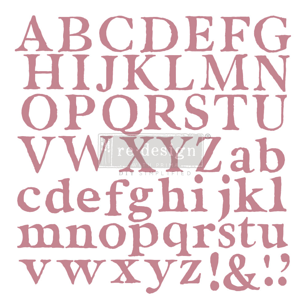 Alpha Stamp - 12"x12" (19 pieces)