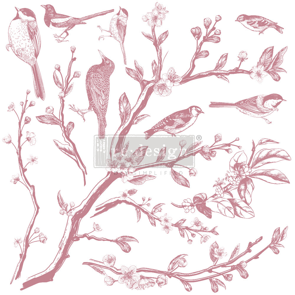 Springtime Stamp - 12"x12" Clear Cling