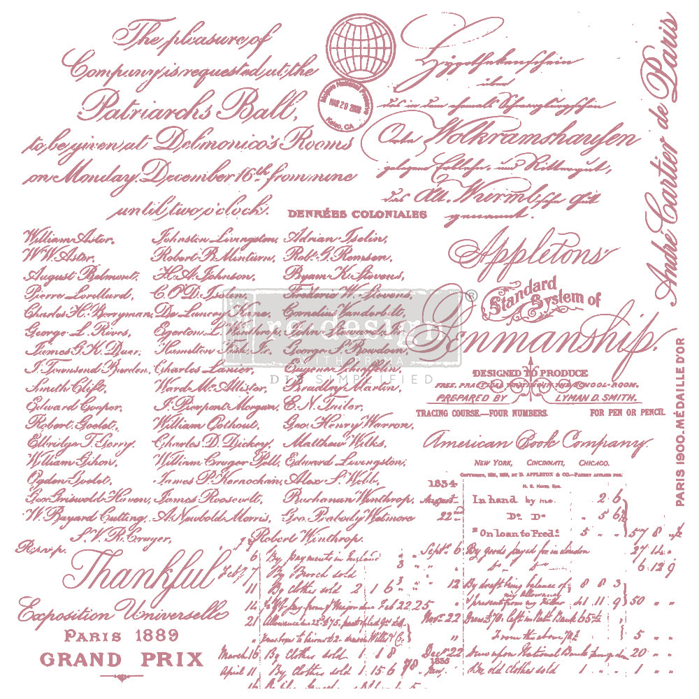 Handwritten Note Stamp - 12"x12" Clear Cling