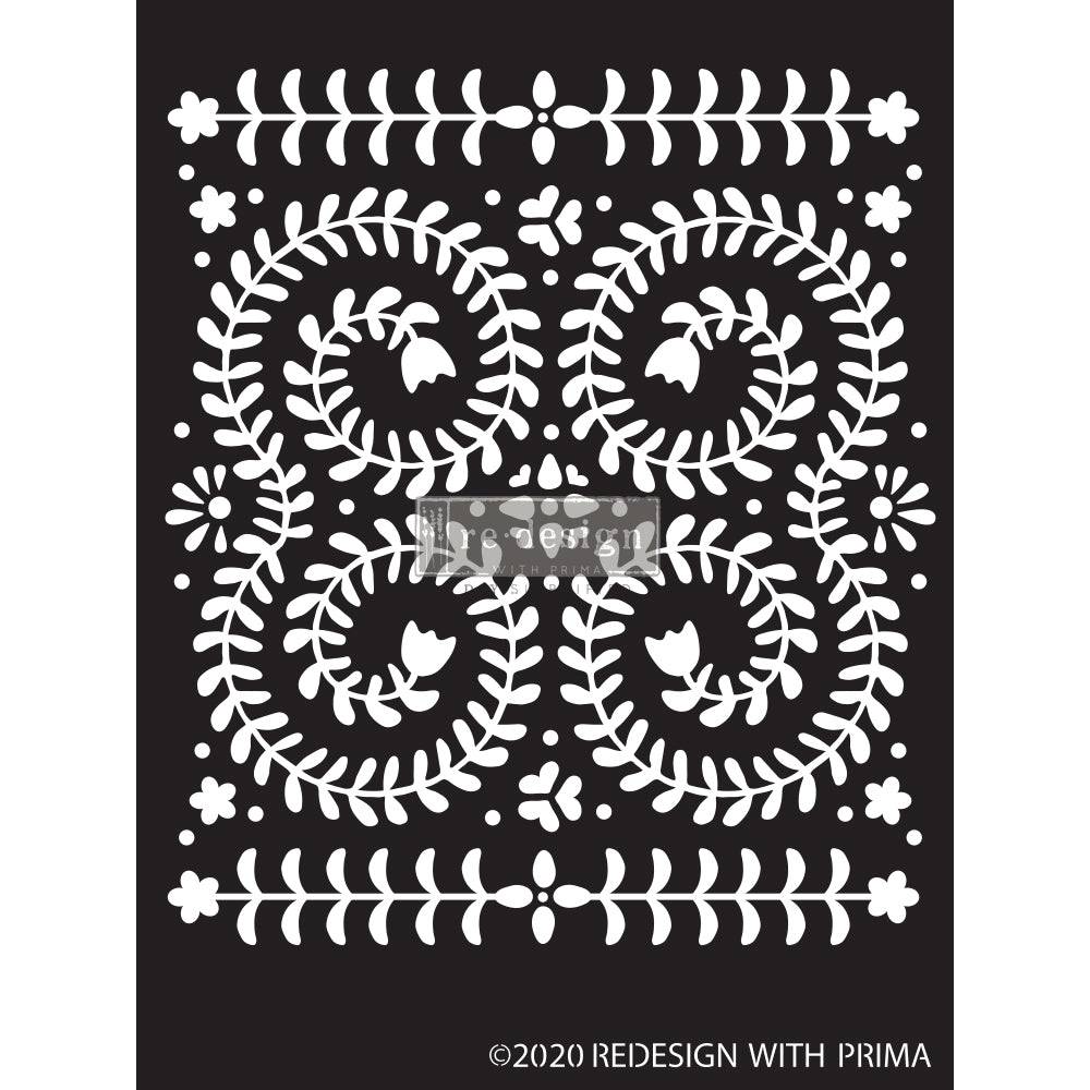 Elegant Vine Stencil - 9" x 13.5"