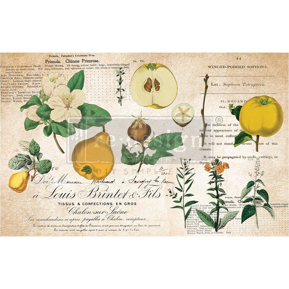 Primrose - Fiber Tissue Paper Decoupage - 1 sheet