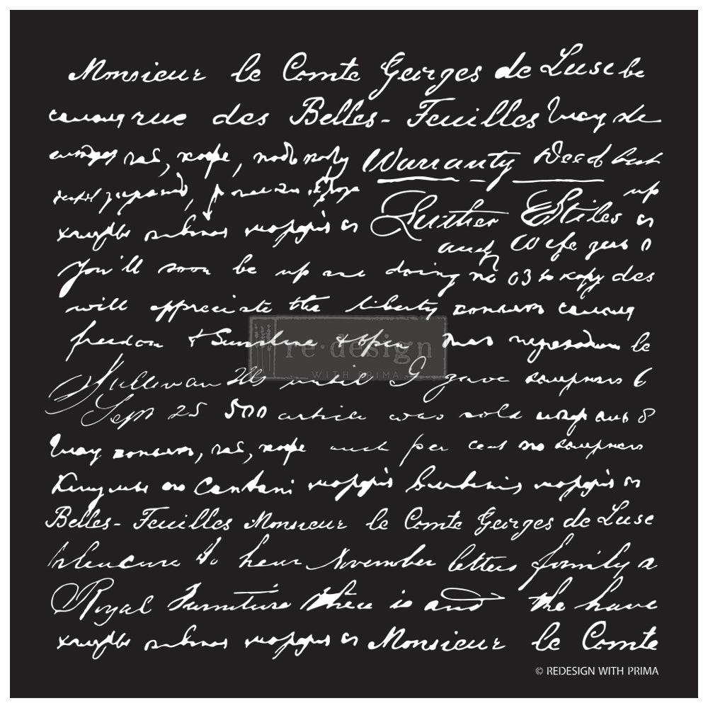 Script Stencil - Design Size 16.1" x 16.1"