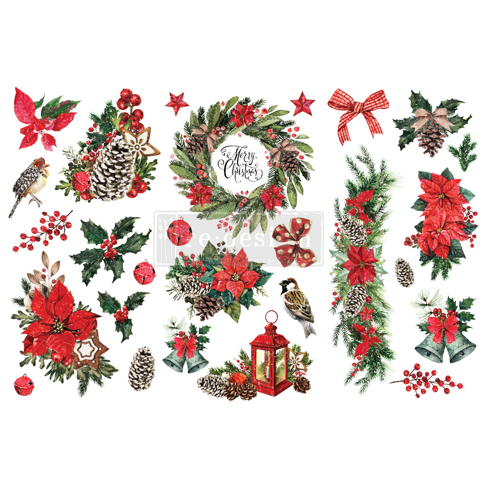 Classic Christmas - Small Transfer - 6" x 12", 3 sheets