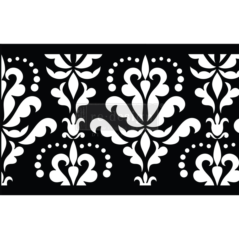 Damask Flourish Stick & Style Stencil Roll - 7" x 3 yards