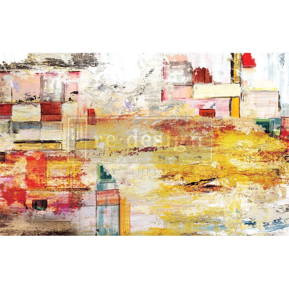 Amber Euphoria - Fiber Tissue Paper Decoupage - 1 sheet