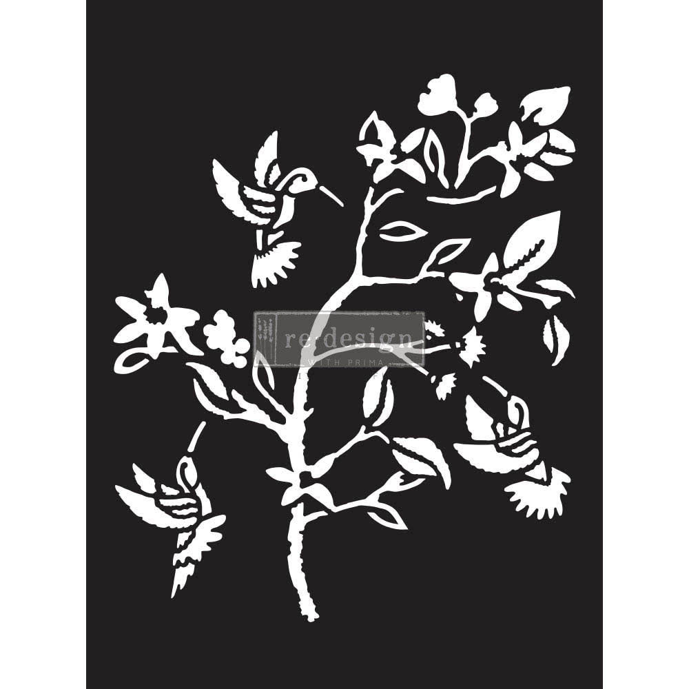 Hummingbird Stencil - 9" x 12"