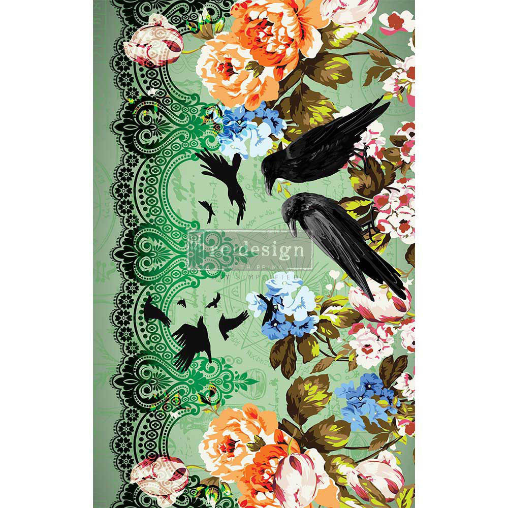 CeCe Retro Garden - Fiber Tissue Paper Decoupage - 1 sheet