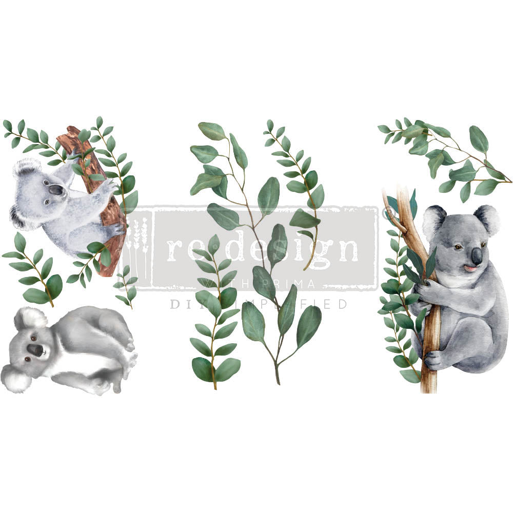 Friendly Koala - Small Transfer - 6" x 12", 3 sheets