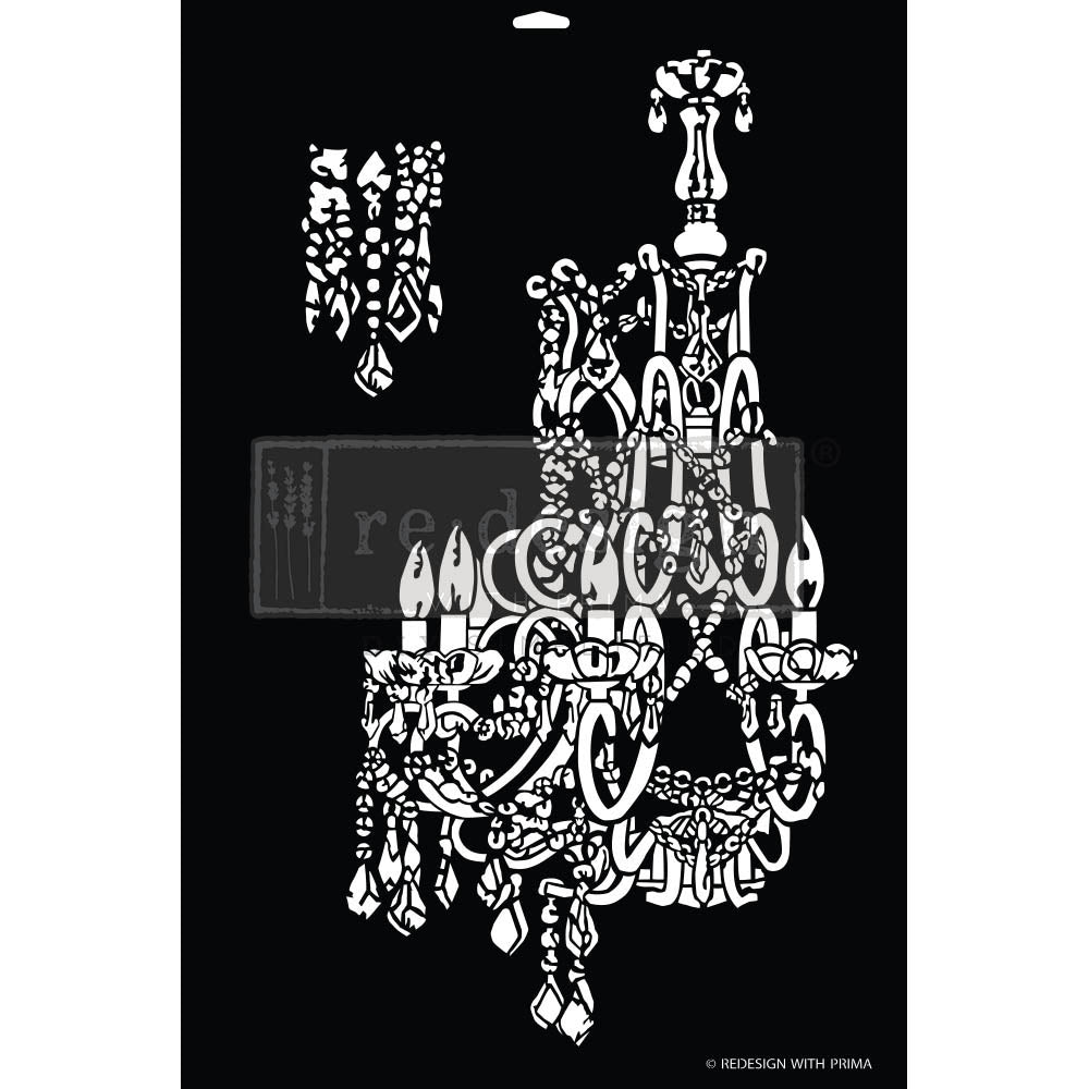 Empire Chandelier Decor Stencil - 16" x 24"
