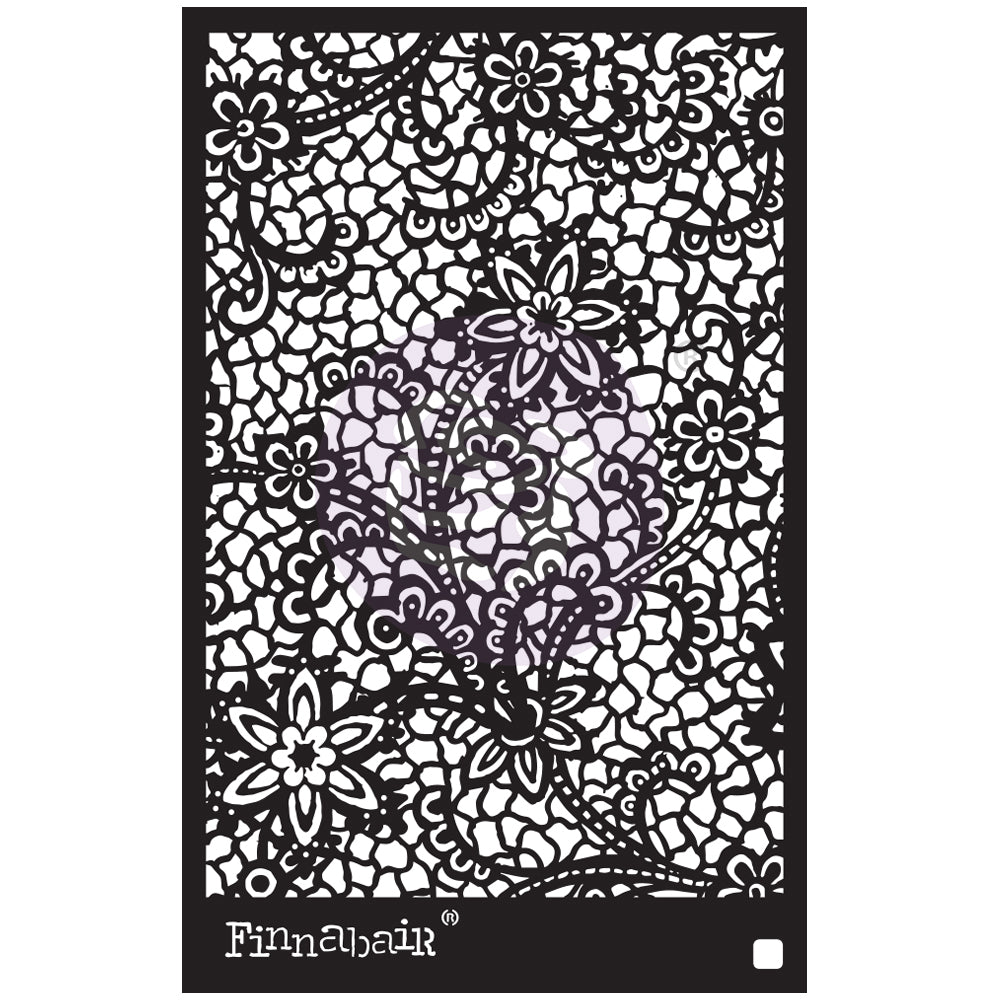 Floral Net Stencil - 6" x 9"
