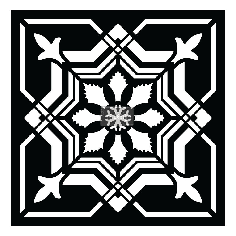 Isabella  Paver Stencil - 11.5" x 11.5"x 0.8mm