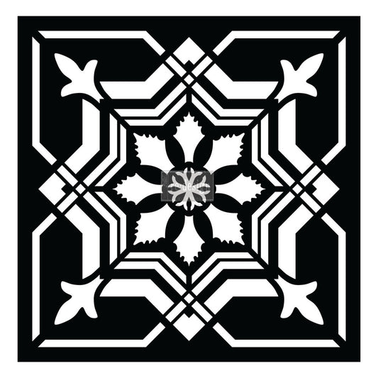Isabella  Paver Stencil - 11.5" x 11.5"x 0.8mm