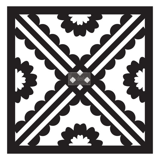 Carmela Paver Stencil - 11.5" x 11.5"x 0.8mm