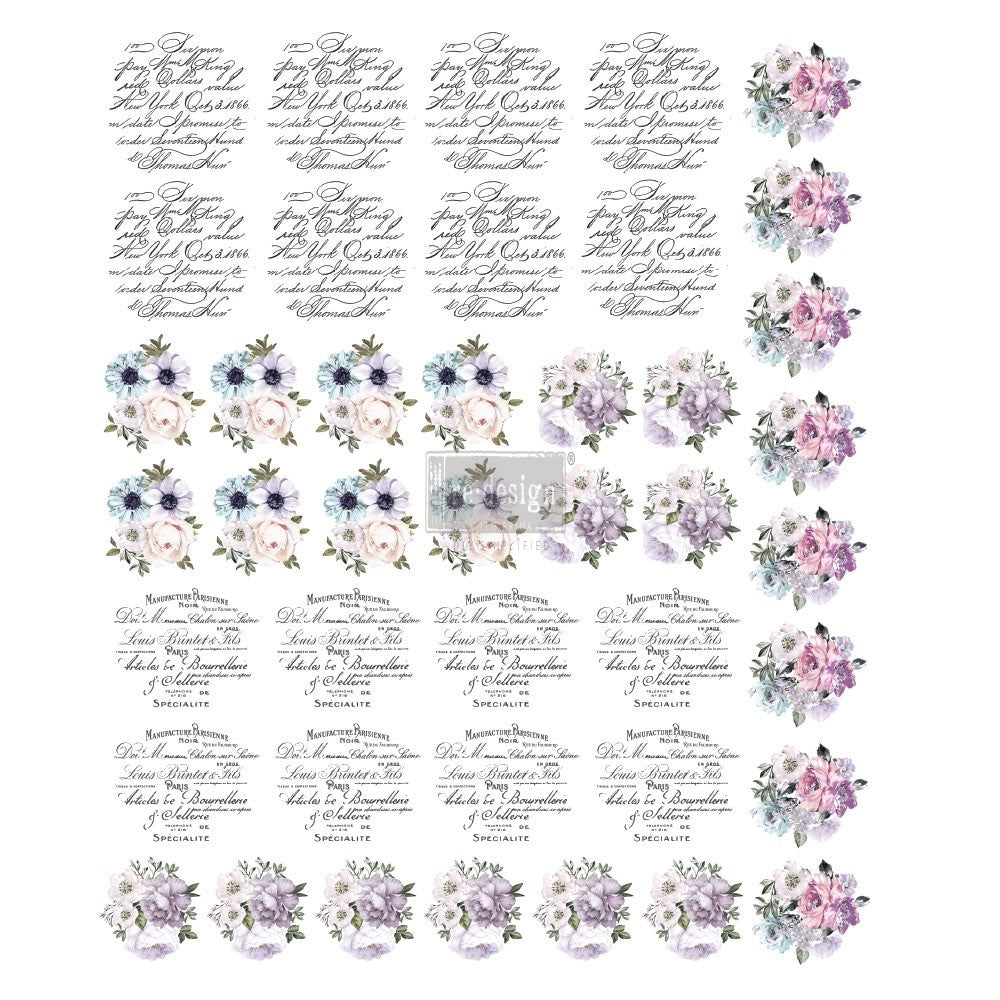 Spring Meadow Knob Transfer - 8.5" x 10.5", 1 sheet