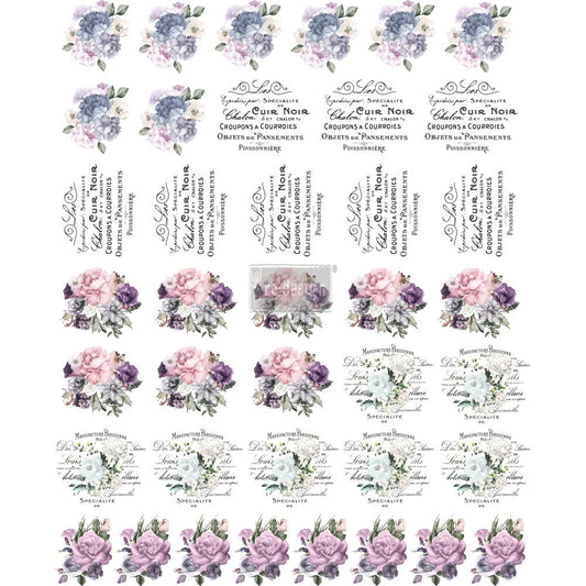Paris Cottage Knob Transfer - 8.5" x 10.5", 1 sheet