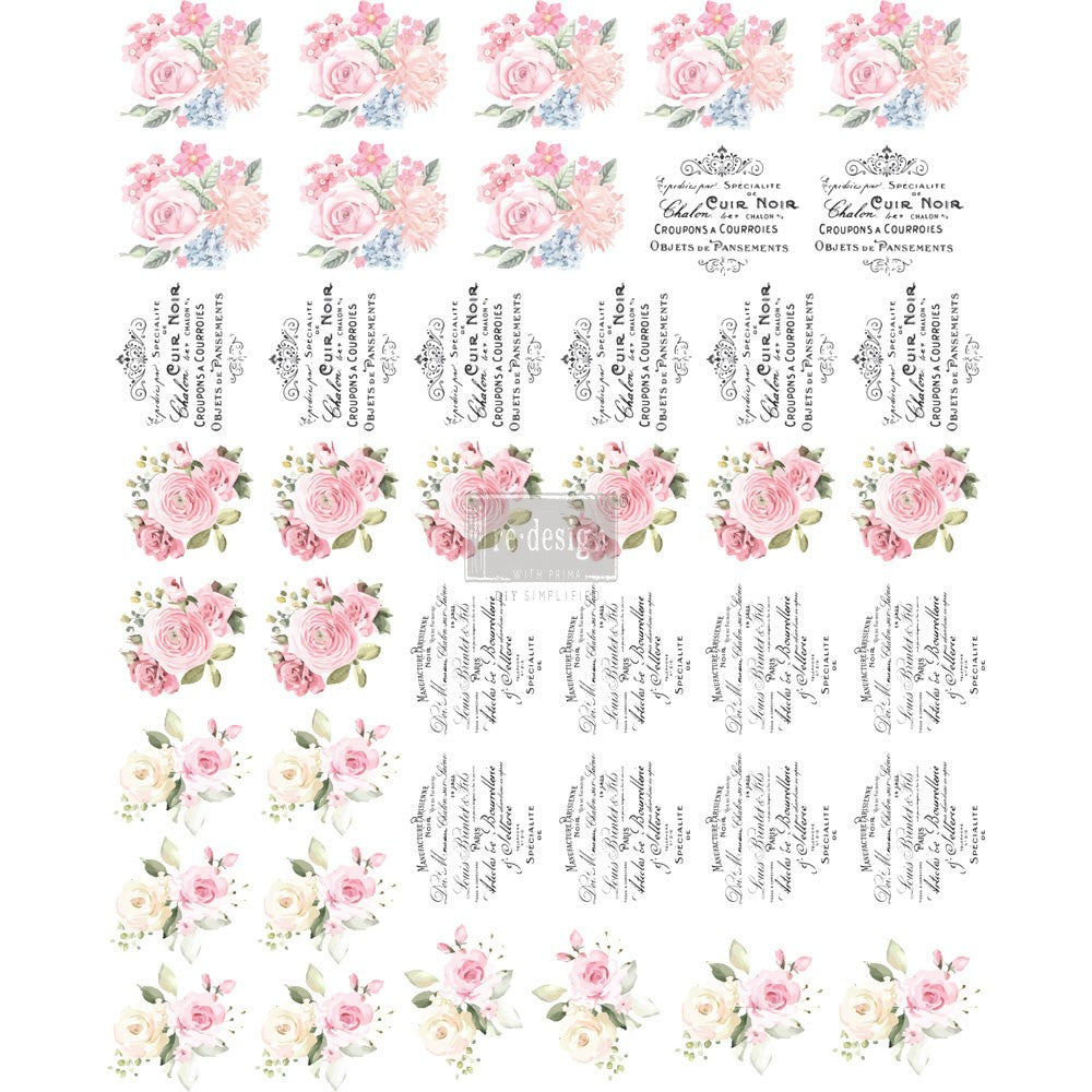 Sweet Spring Knob Transfer - 8.5" x 10.5", 1 sheet