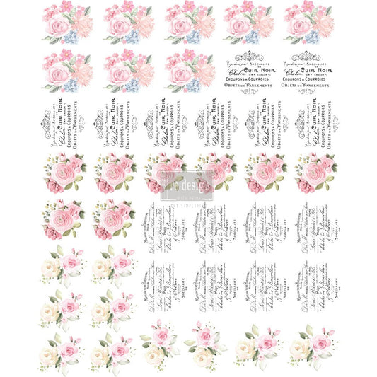 Sweet Spring Knob Transfer - 8.5" x 10.5", 1 sheet