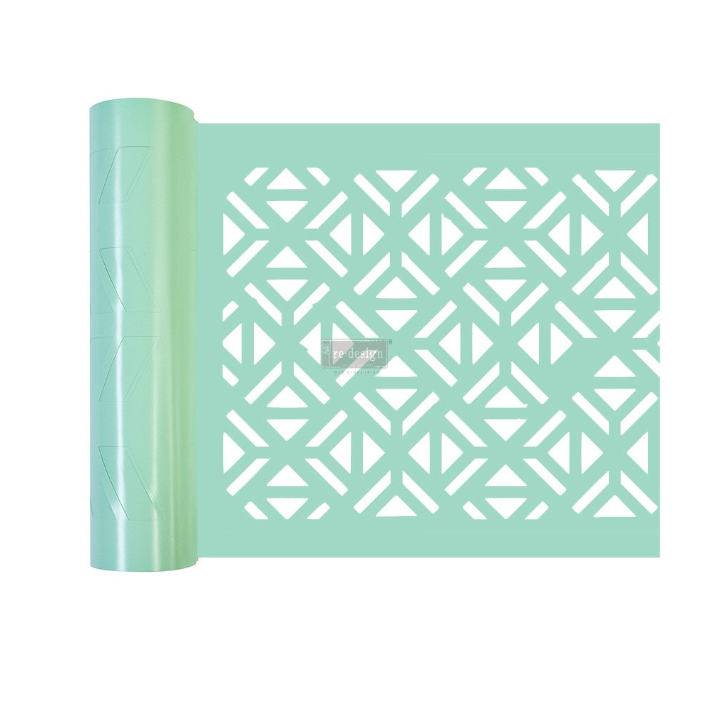 Irregular Triangles Stick & Style Stencil Roll - 7" x 3 yards