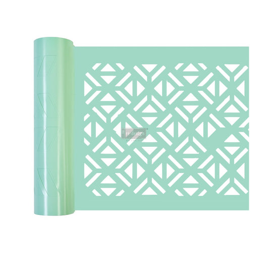 Irregular Triangles Stick & Style Stencil Roll - 7" x 3 yards
