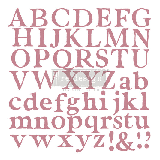 Alpha Stamp - 12"x12" (19 pieces)