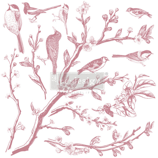 Springtime Stamp - 12"x12" Clear Cling