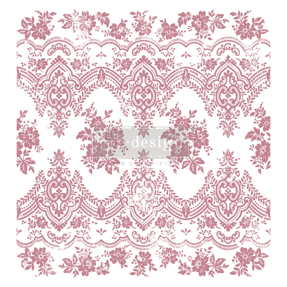 Vintage Wallpaper Stamp - 12"x12" Clear Cling