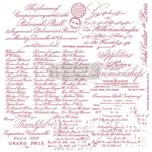 Handwritten Note Stamp - 12"x12" Clear Cling