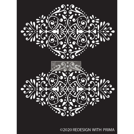 Dotted Flourish Stencil - 9" x 13.5"