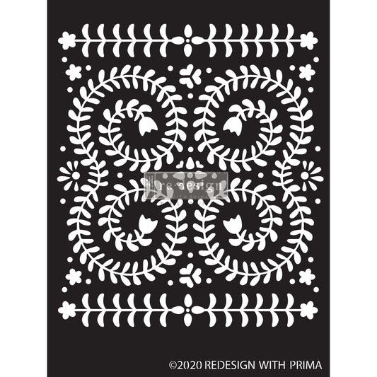 Elegant Vine Stencil - 9" x 13.5"