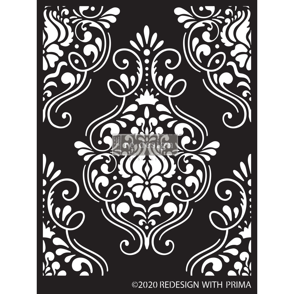 Flourish Emblem Decor Stencil - 9" x 13.5"