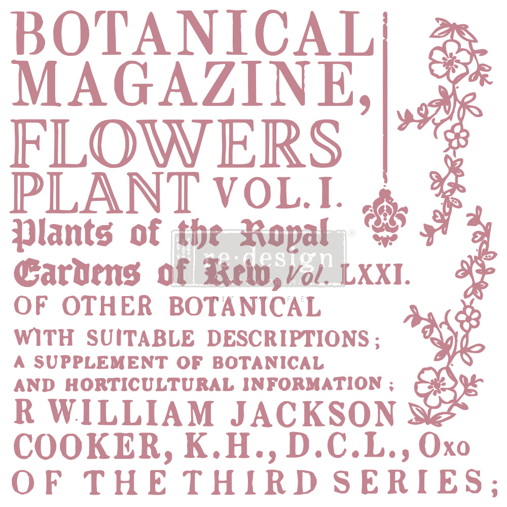 Botanical Encyclopedia Stamp - 12"x12" (12 pieces)
