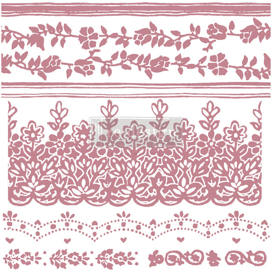 Floral Borders Stamp - 12"x12" (7 pieces)