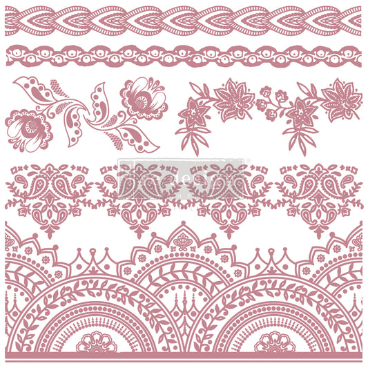 Bohemian Borders Stamp - 12"x12" (6 pieces)