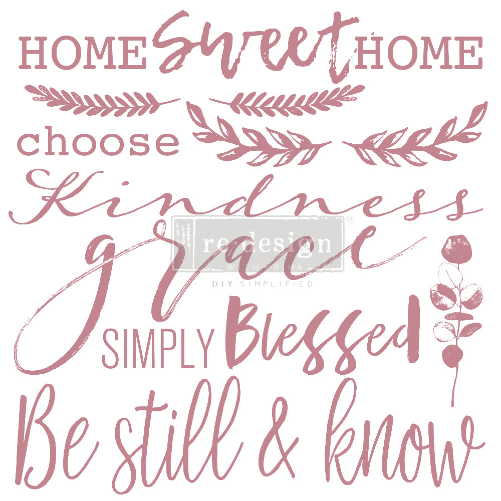 Inspired Words Stamp - 12"x12" (14 pieces)