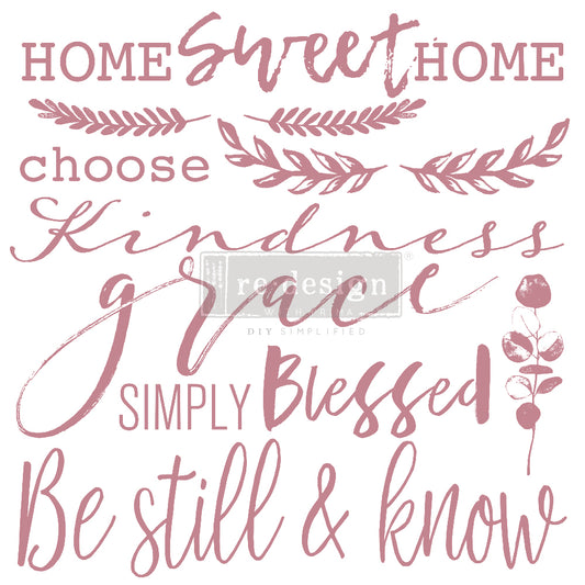 Inspired Words Stamp - 12"x12" (14 pieces)