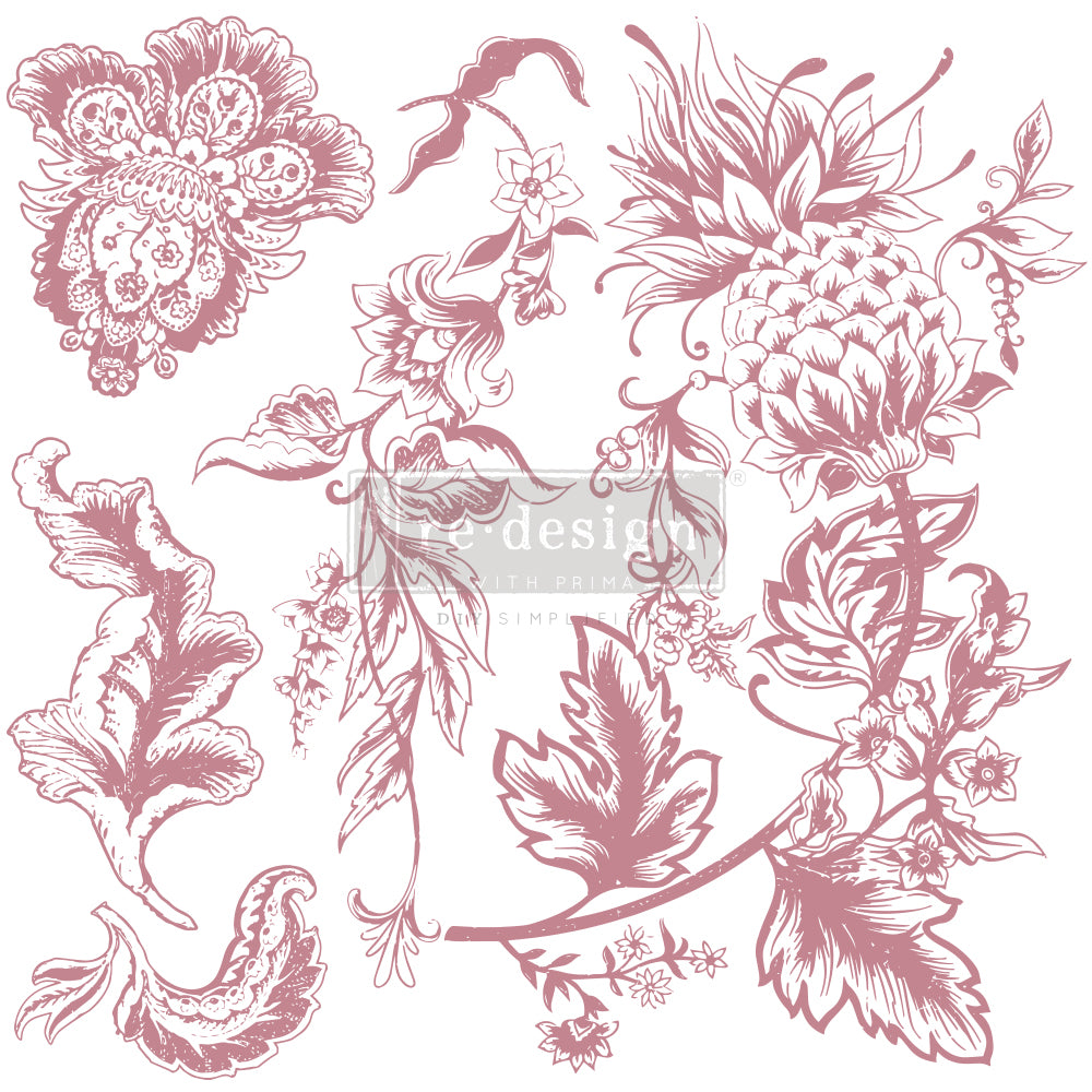 Rustic Floral Elements Stamp - 12"x12" (5 pieces)