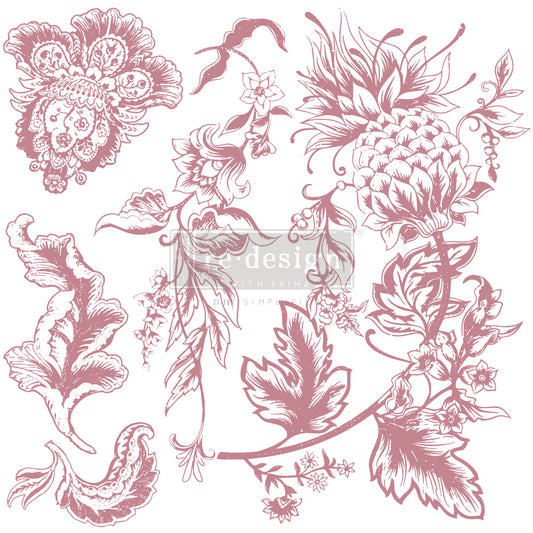 Rustic Floral Elements Stamp - 12"x12" (5 pieces)