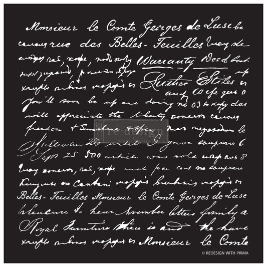 Script Stencil - Design Size 16.1" x 16.1"