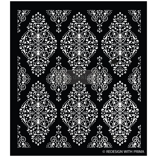 Diamond Flourish Stencil - Design Size 15.5" x 17.3"