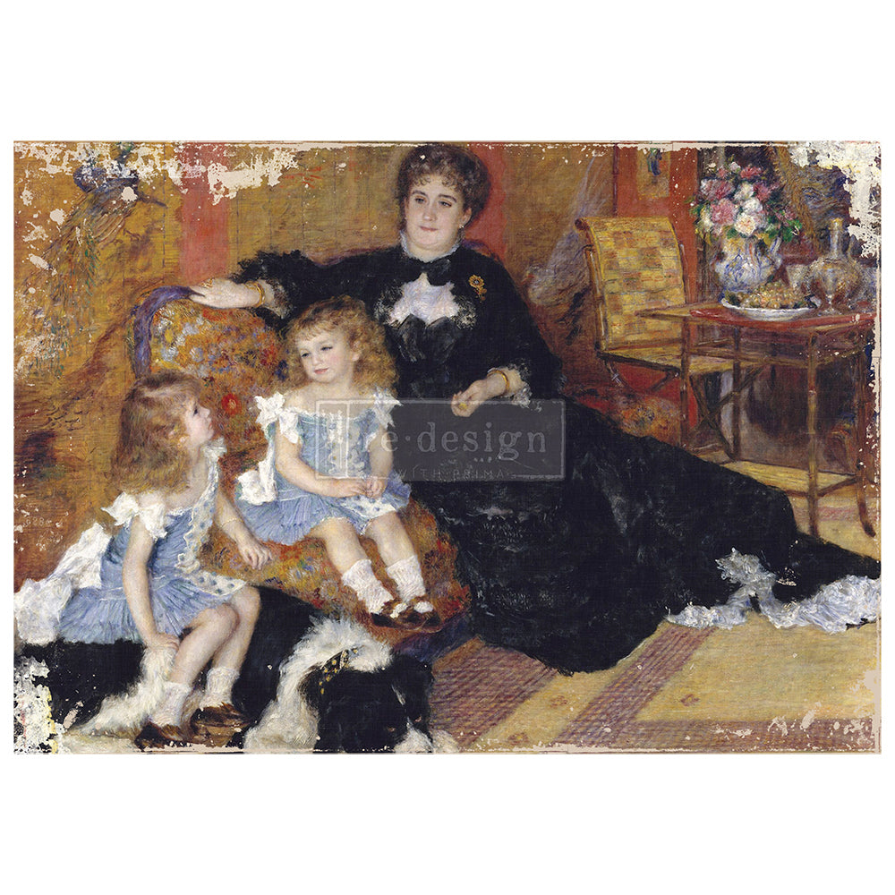 Family Moment A1 Mulberry Rice Paper Decoupage