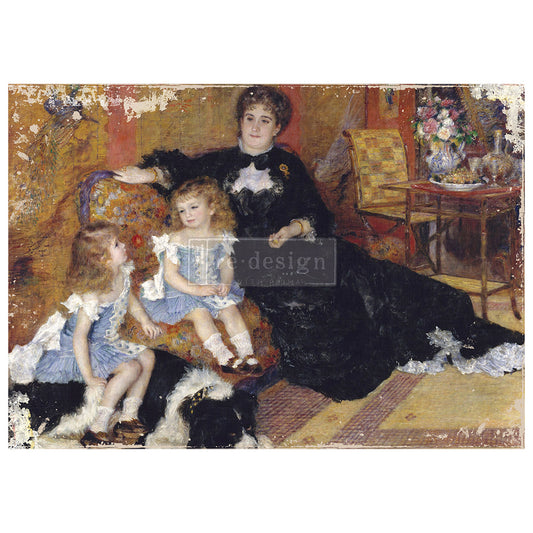 Family Moment A1 Mulberry Rice Paper Decoupage