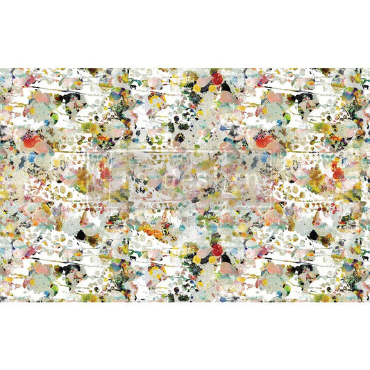 Flower Bed - Fiber Tissue Paper Decoupage - 1 sheet