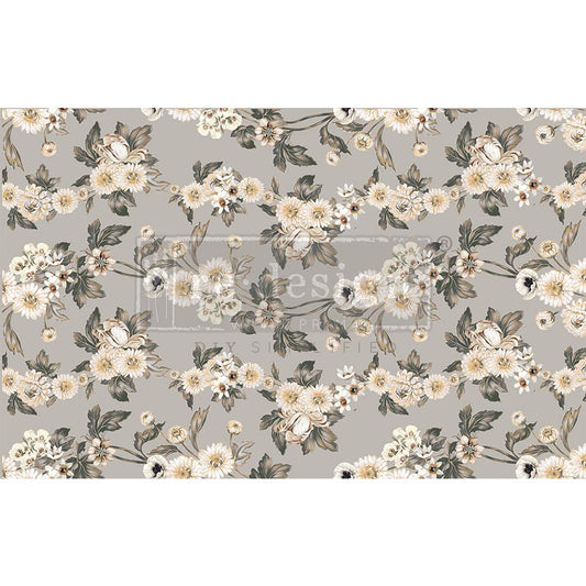 Vintage Wallpaper - Fiber Tissue Paper Decoupage - 1 sheet