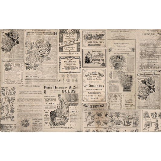 Newsprint - Fiber Tissue Paper Decoupage - 1 sheet
