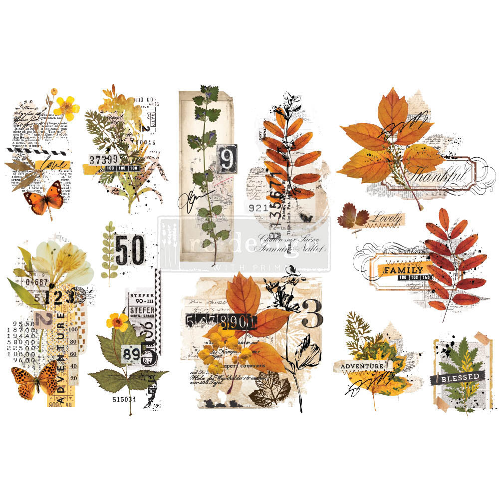 Foliage - Small Transfer - 6" x 12", 3 sheets