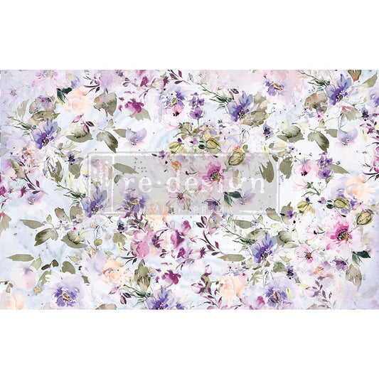 Amethyst Dance - Fiber Tissue Paper Decoupage - 1 sheet