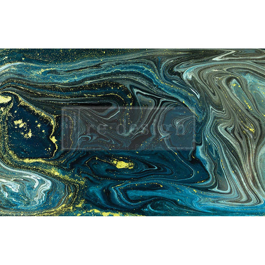 Nocturnal Marble - Fiber Tissue Paper Decoupage - 1 sheet